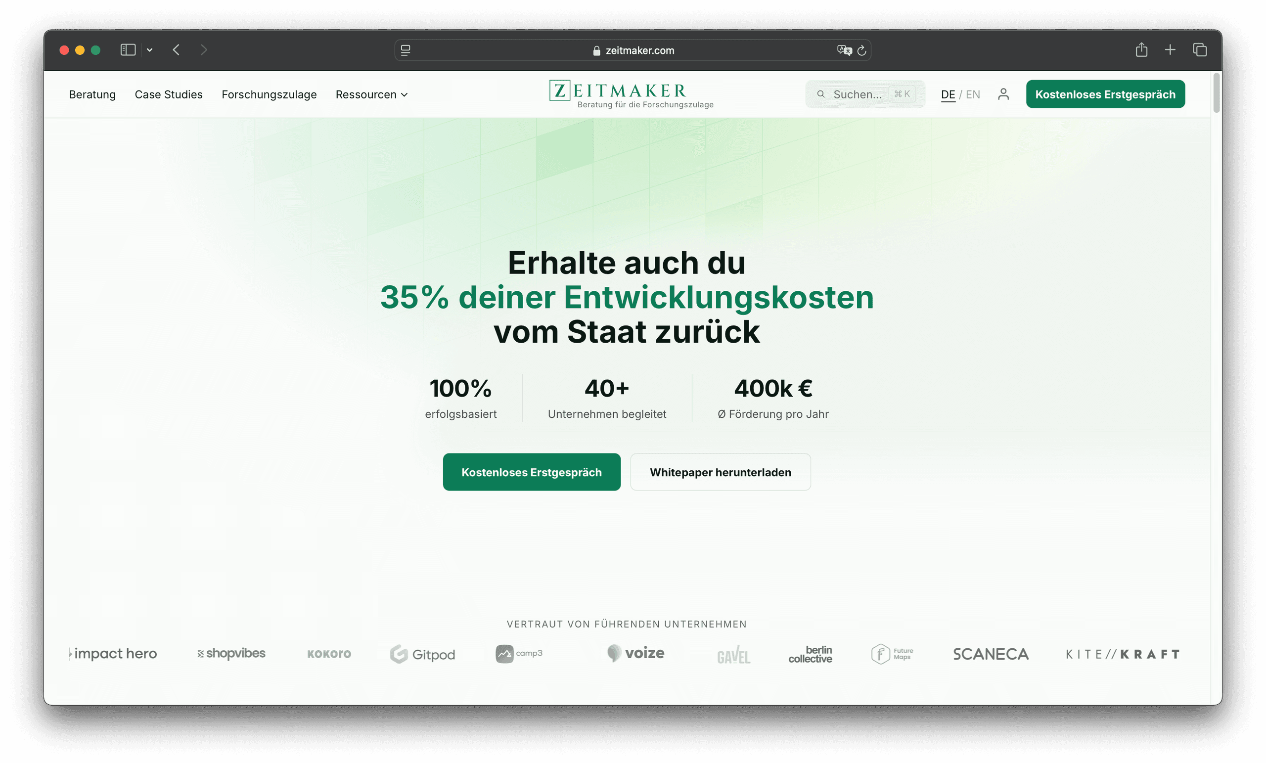Zeitmaker website