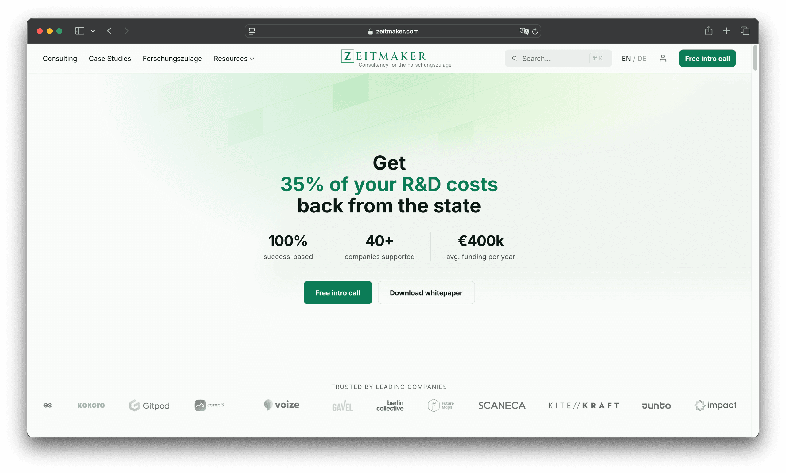Zeitmaker website